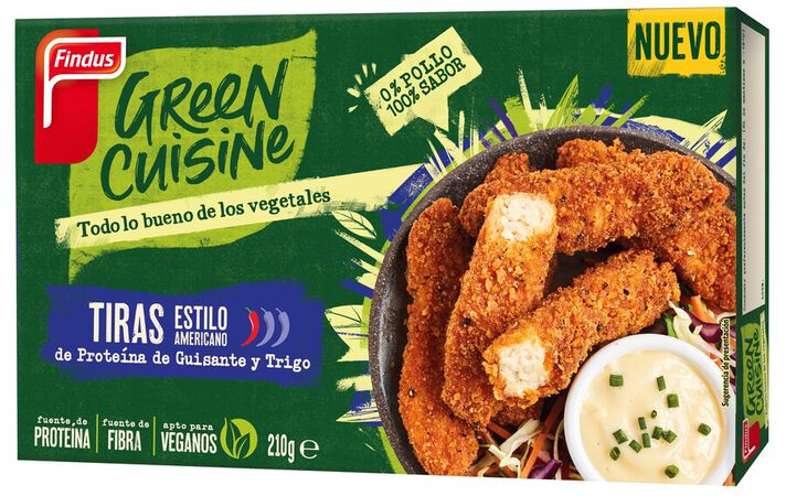 Tiras Findus Green Cuisine proteína guisante trigo 210g