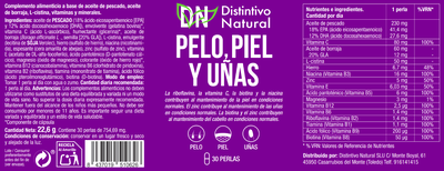Complemento alimenticio pelo piel y u&ntilde;as Distintivo Natural  30cap