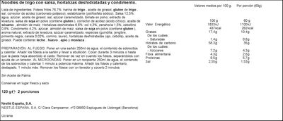 Fideos orientales fusian yakisoba Maggi 120g classic