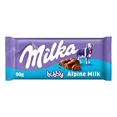 Chocolate con leche Milka 90g bubbly
