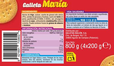 Galleta mar&iacute;a Alipende 800g