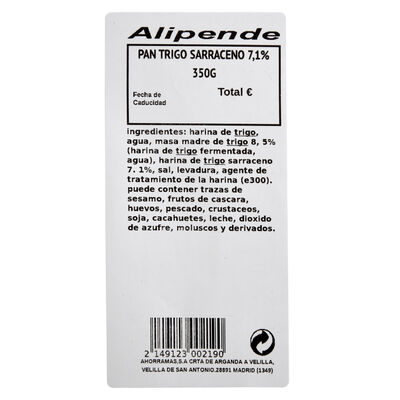 Pan de trigo sarraceno 334g