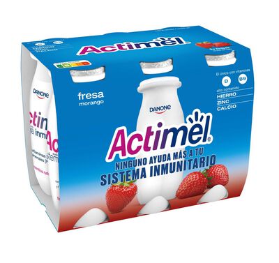 L Casei Actimel Danone pack 6 fresa 6 ud