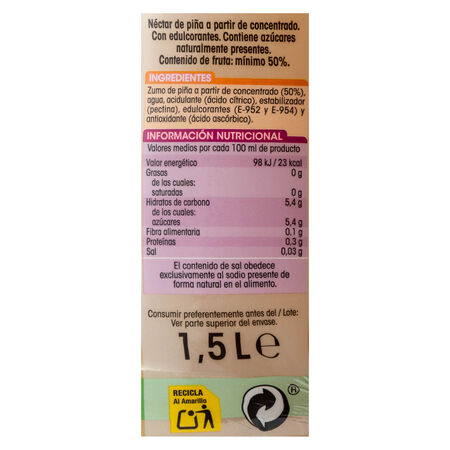 Néctar de piña Alipende 1,5l