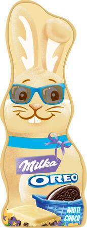 Conejo de pascua de chocolate blanco Milka 100g