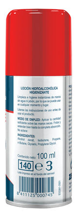 Loci&oacute;n higienizante Cooper dermo spray 100ml sin agua ni jab&oacute;n