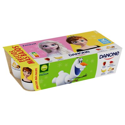 Yogur Danone pack 8 fresa plátano macedonia tarta queso