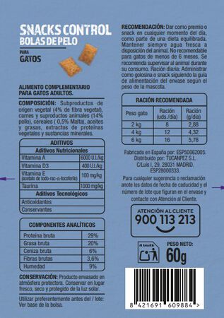 Comida para gatos snack de pollo Meque 60g