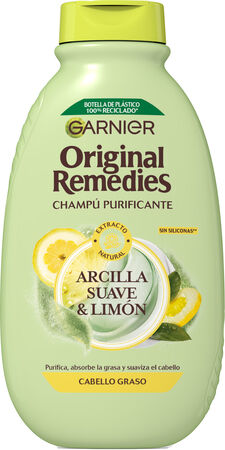 Champú purificante Garnier Original Remedies 400ml arcilla suave y limon