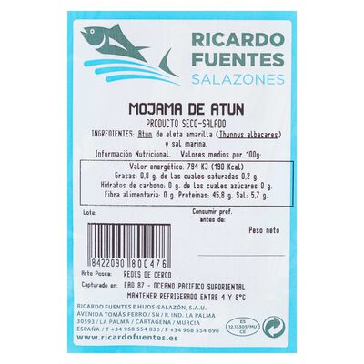 Mojama de at&uacute;n Ricardo Fuentes 220g
