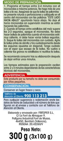 Palomitas sal microondas s/gluten Alipende pack 3