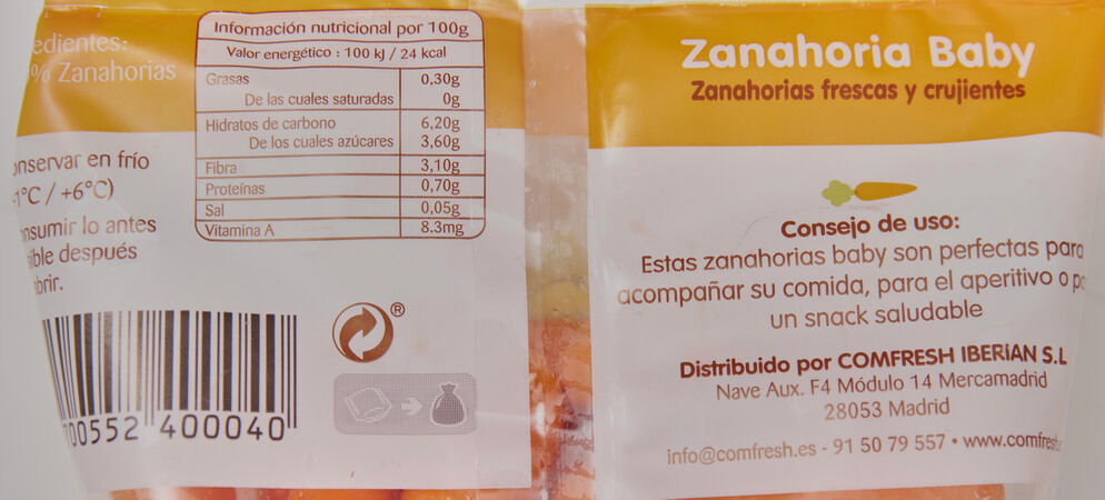 Zanahoria baby Fresquia 250g