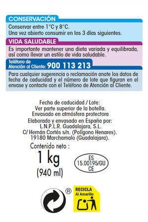 Yogur líquido Alipende 1kg fresa y plátano
