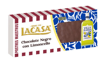 Turrón con chocolate negro con limoncello Lacasa 200g