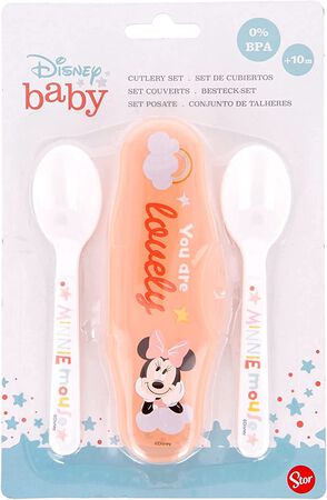 Set Cubiertos Stor Minnie Con 2 Cucharas