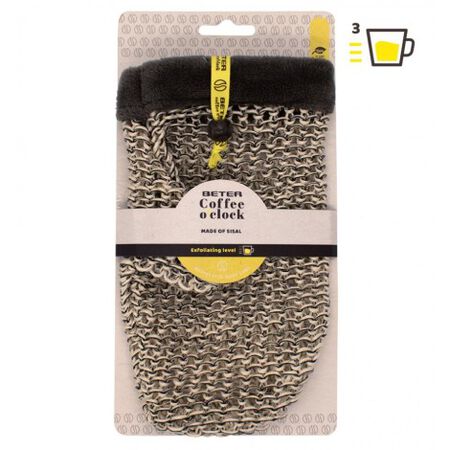 Guante de baño sisal-lino Beter Coffee O'clock