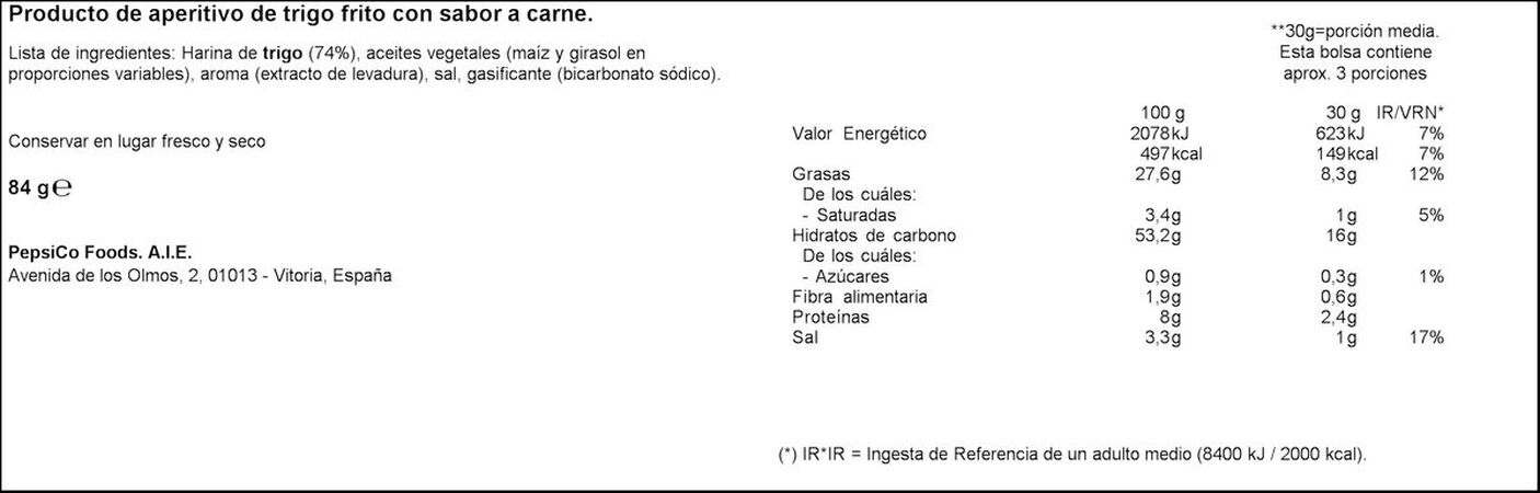Snack de cortezas de trigo bocabits lay's 84g