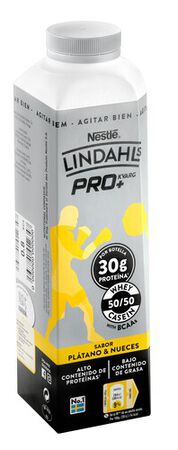 Bebida Lindahls kvarg Nestlé 345g plátano y nuez bcaas