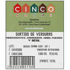 Surtido variado de verduras bandeja 600g aproximadamente