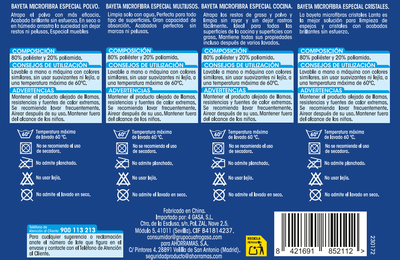 Bayeta microfibra Lanta 4 unidades