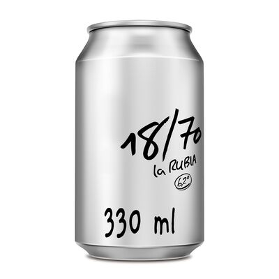Cerveza rubia 18/70 lata 33cl