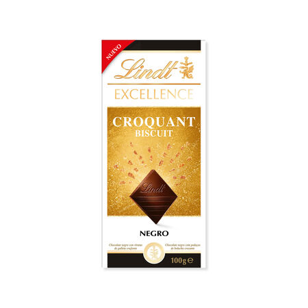 Chocolate negro con galleta crujiente Lindt Excellence 100g