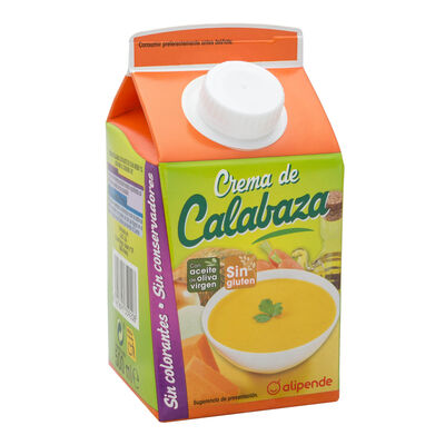 Crema calabaza con aceite de oliva s/gluten Alipende 500ml