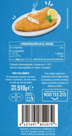 Merluza Empanada Alipende 510G