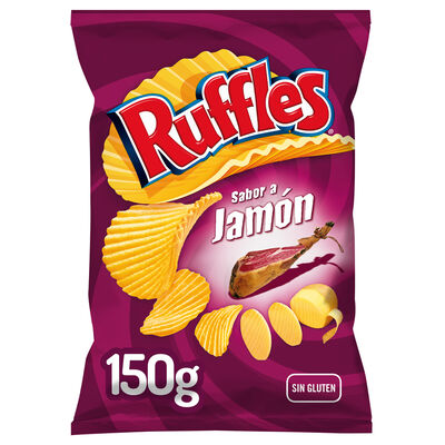 Patatas sabor jam&oacute;n Ruffles 150g