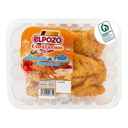 Solomillo de pollo empanado ElPozo 425g aproximadamente