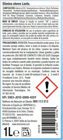 Eliminaolores Lanta pistola 1l elimina malos olores y perfuma