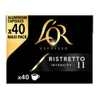 Café Espresso Ristretto intensidad 11 L'or 40 Cápsulas Compatibles Nespresso