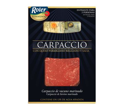 Carpaccio con queso parmigiano y salsa Roler 110g