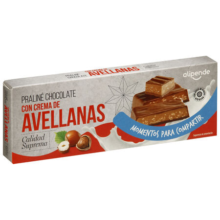 Praliné de chocolate con crema de avellana Alipende 150g