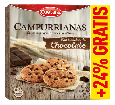 Galletas con chocolate Campurrianas 450g+24%