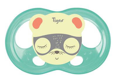 Chupete silicona Tigex noche 6-18meses pack 2