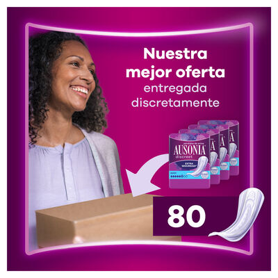 Compresa Ausonia Discreet 10 unidades maxi extra seguridad