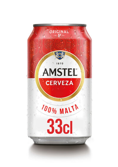 Cerveza rubia Amstel lata 33cl 