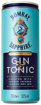 Gin Tonic bebida preparada con Bombay Saphire 25cl