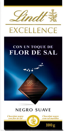Chocolate negro Lindt excellence 100g flor de sal