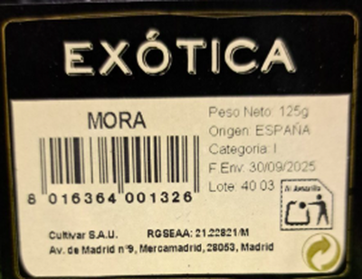 Moras bandeja 125g