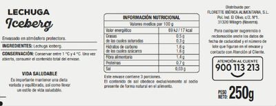 Lechuga iceberg Alipende 250g