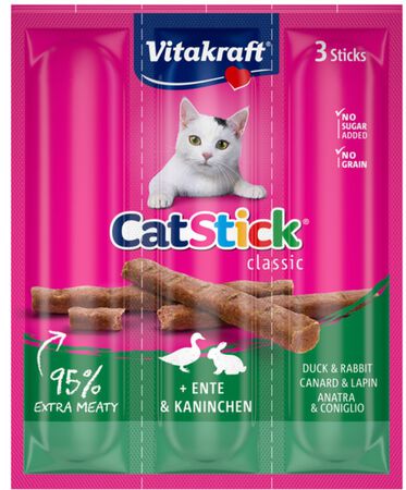 Alimento gato snack Vitakraft 18g pato-conejo