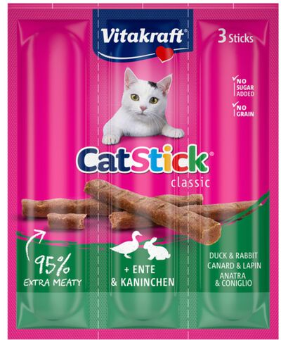 Alimento gato snack Vitakraft 18g pato-conejo