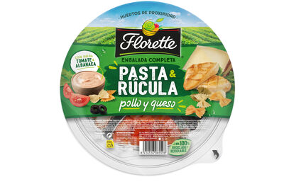 Ensalada pasta y rúcula con pollo y queso Florette 325g