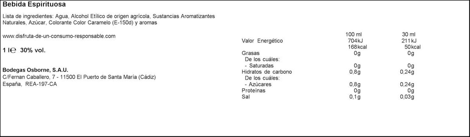 Bebida espirituosa Veterano 1l