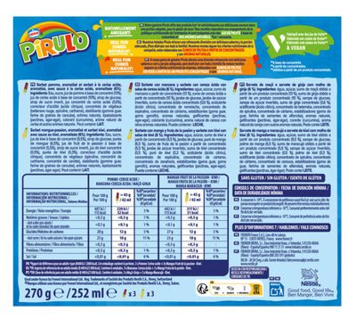 Helado pirulo fruit explosion mix Nestle 6 unidades