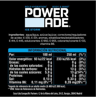 Powerade Ice Storm 1L Botella