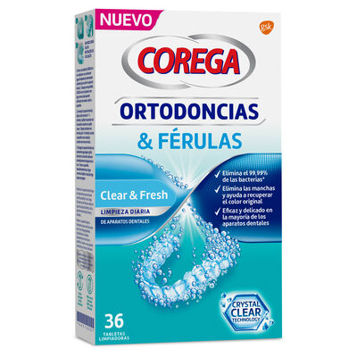 Tableta limpiadora Corega 36 unidades ortodoncia