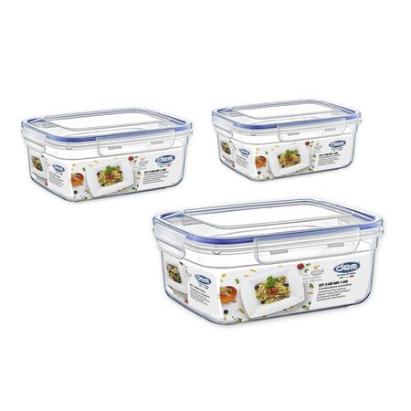 Set Fiambrera Rectangular Dem 3 Unidades